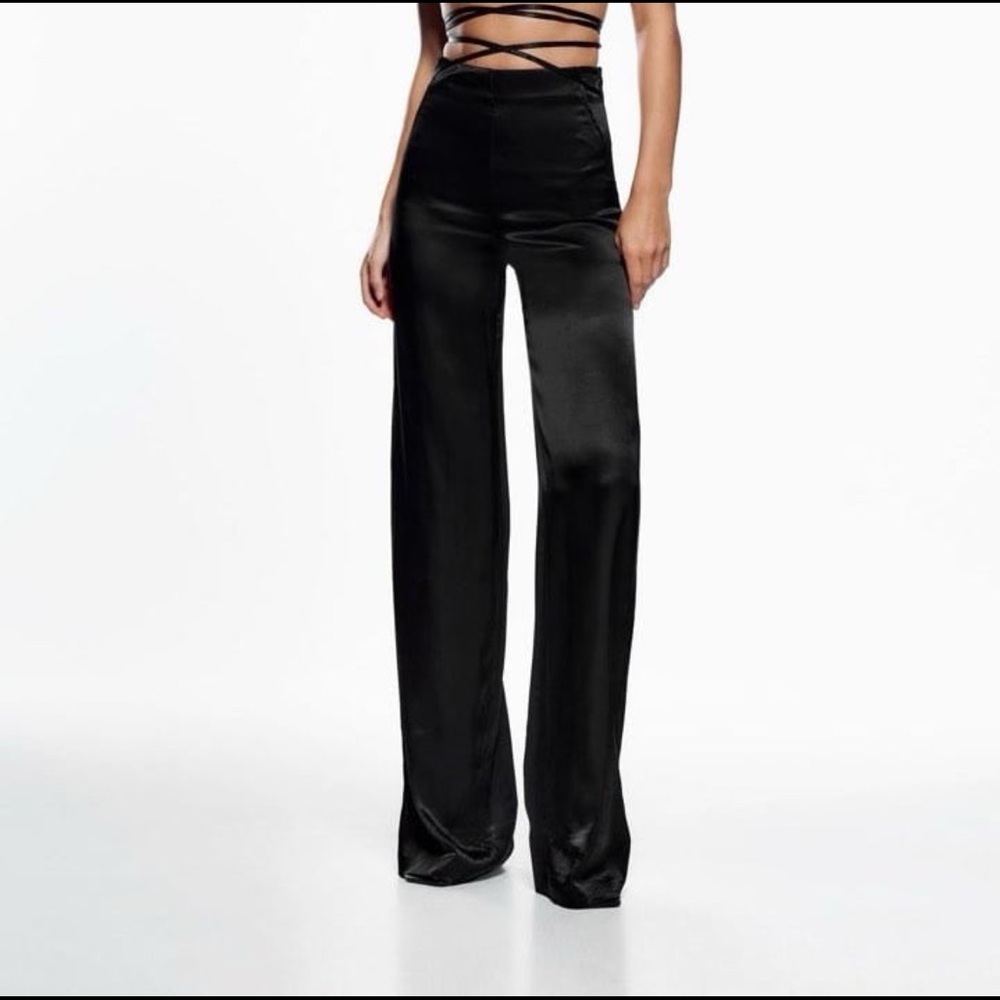 NWOT ZARA Flowy Satin Pants $90